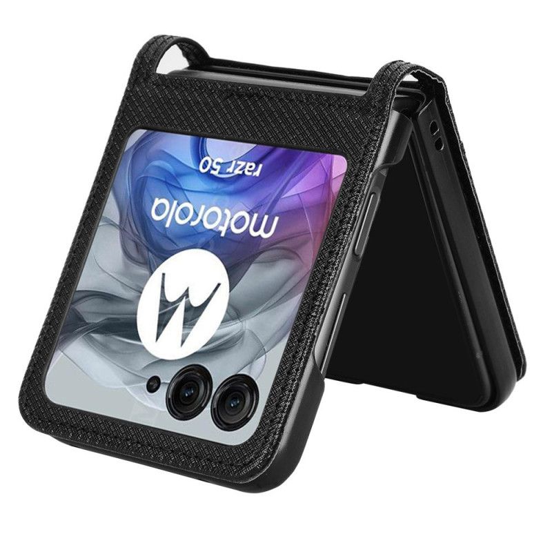Kryt Motorola Razr 50 Kryty Na Mobil Držák Karet S Bi-texturou