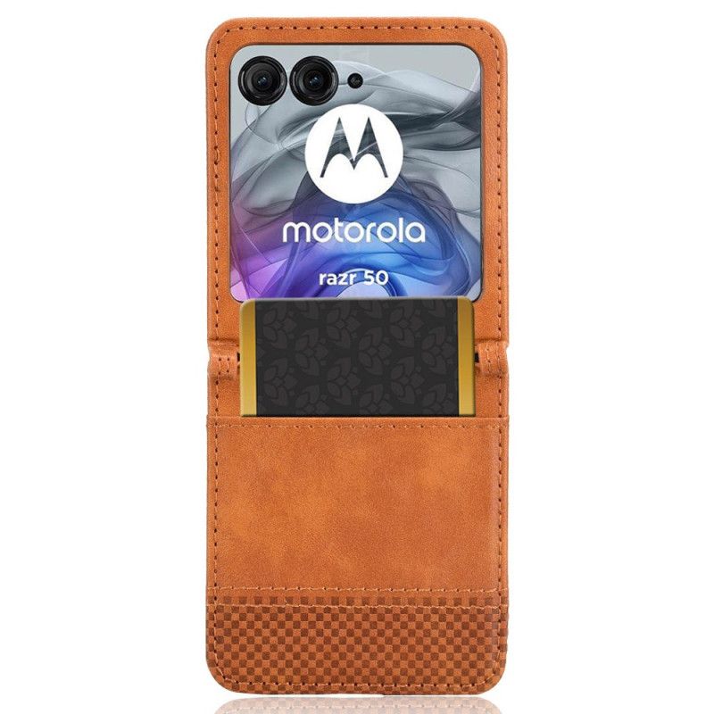 Kryt Motorola Razr 50 Kryty Na Mobil Držák Karty Vintaga Frieze