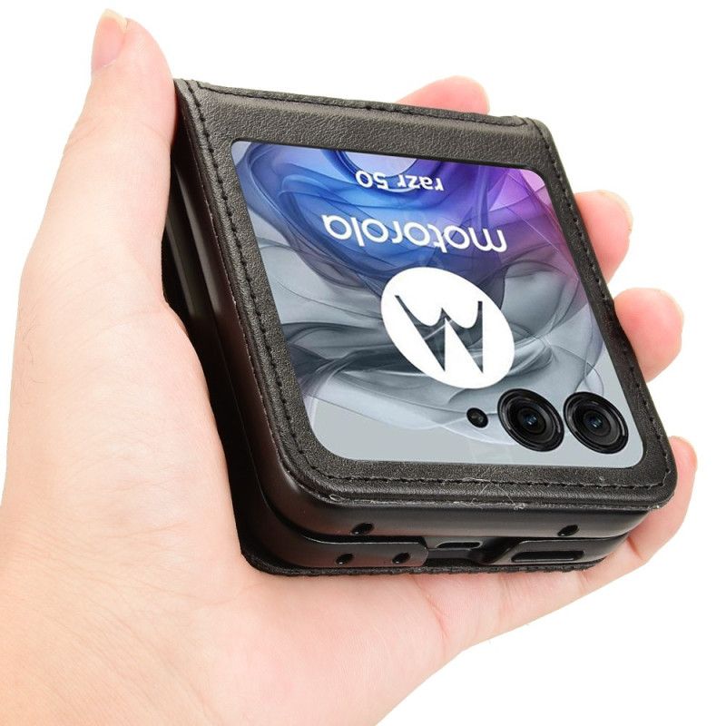 Kryt Motorola Razr 50 Kryty Na Mobil Držák Karty Vintaga Frieze