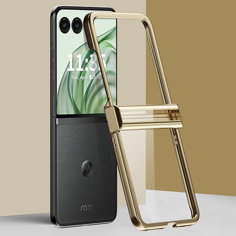 Kryt Motorola Razr 50 Ultra Kryty Na Mobil Průhledný Ráfek S Kovovým Efektem