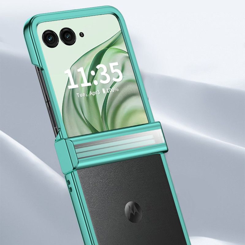 Kryt Motorola Razr 50 Ultra Kryty Na Mobil Průhledný Ráfek S Kovovým Efektem