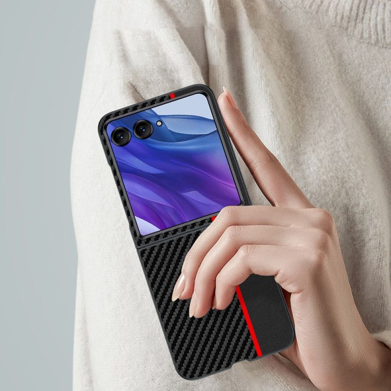 Kryt Motorola Razr 50 Ultra Textura Uhlíkových Vláken Proti Pádu