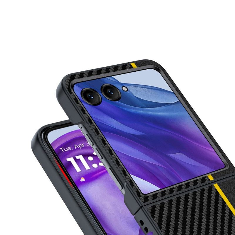 Kryt Motorola Razr 50 Ultra Textura Uhlíkových Vláken Proti Pádu