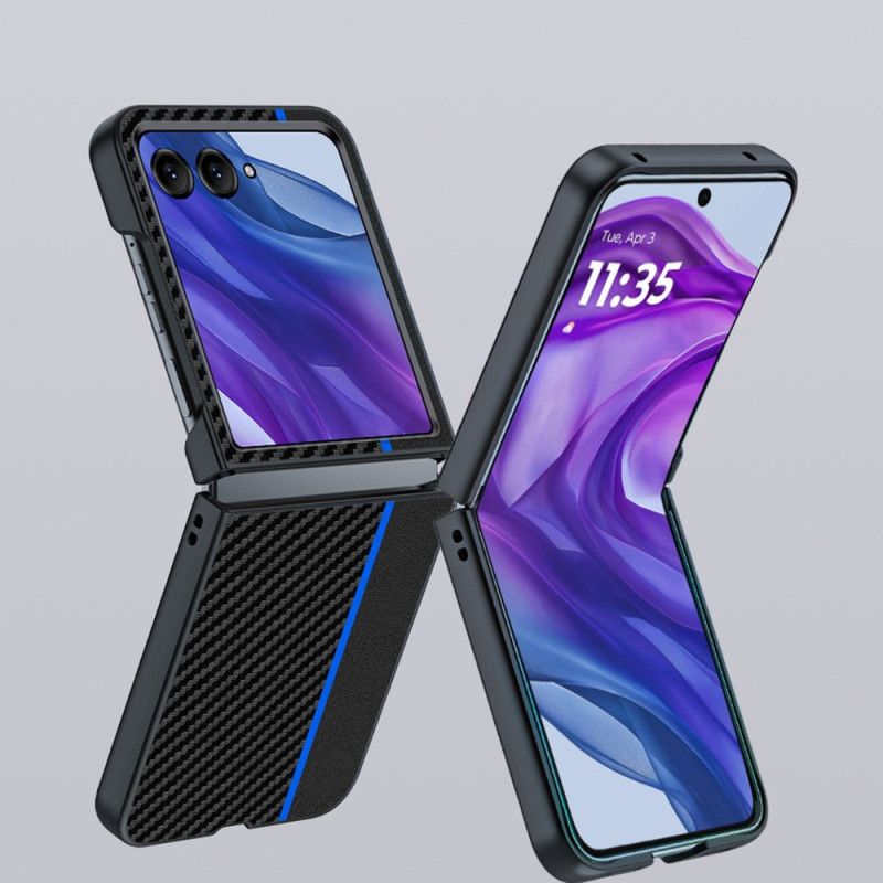 Kryt Motorola Razr 50 Ultra Textura Uhlíkových Vláken Proti Pádu