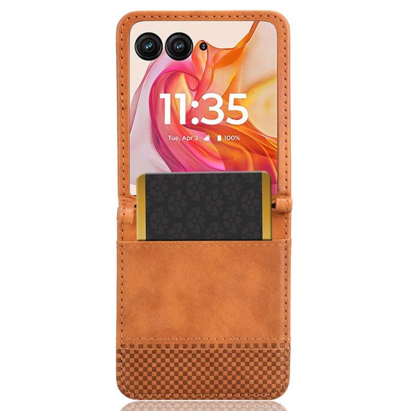 Kryt Motorola Razr Plus 2024 Kryty Na Mobil Vintage Frieze Card Holder