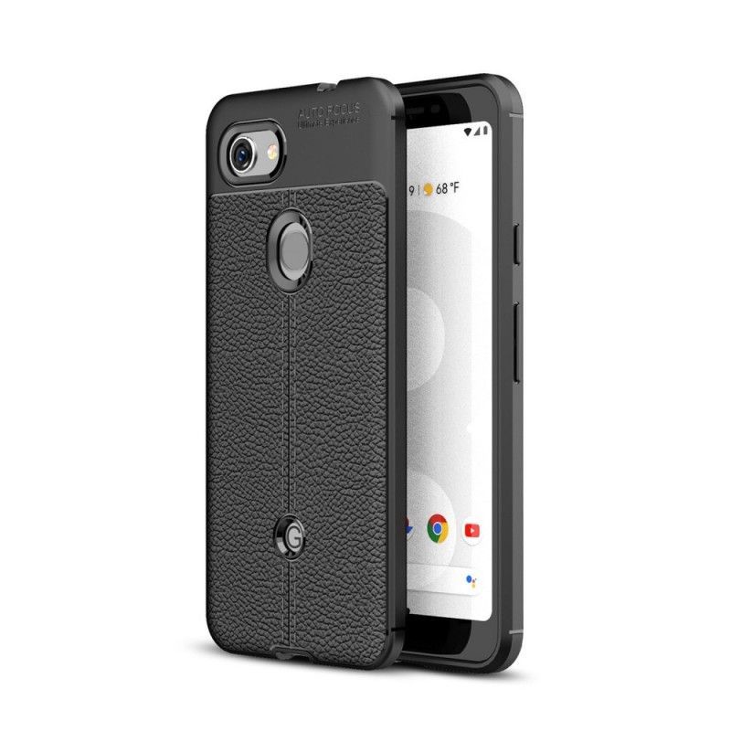 Kryt Na Google Pixel 3a Litchi S Dvojitým Koženým Efektem