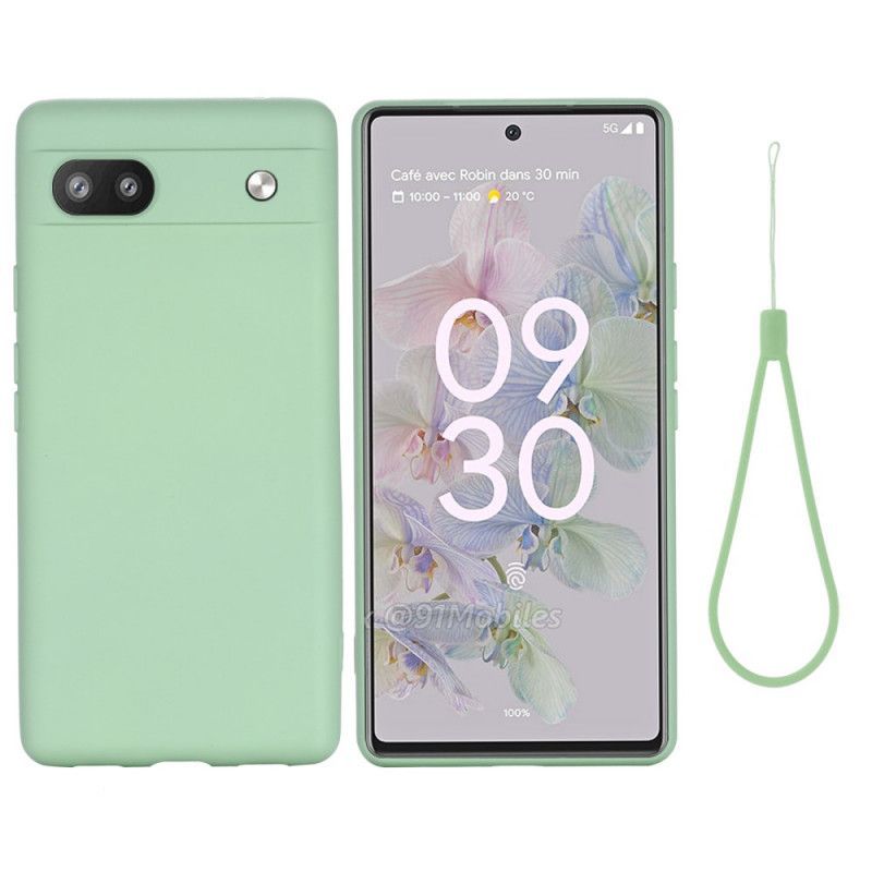 Kryt Na Google Pixel 6A Na Lana Páskový Tekutý Silikon