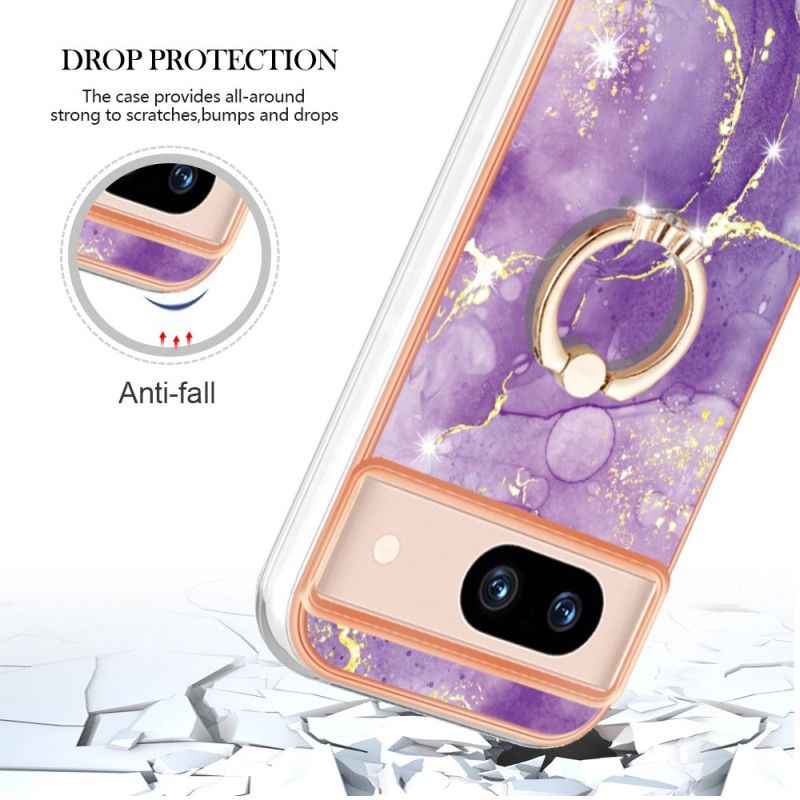 Kryt Na Google Pixel 8a Opěrný Kroužek Ve Stylu Mramoru