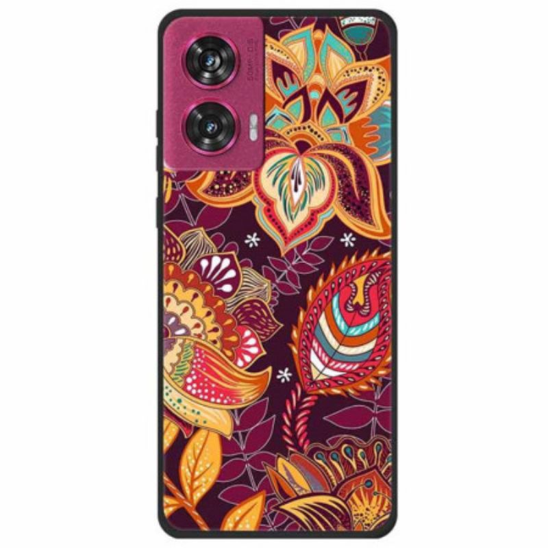 Kryt Na Motorola Edge 50 Fusion Zlaté Květy Cercis
