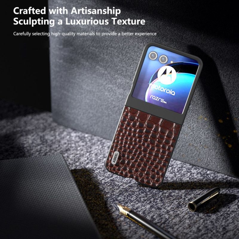 Kryt Na Motorola Razr 50 Krokodýlí Kůže Abeel