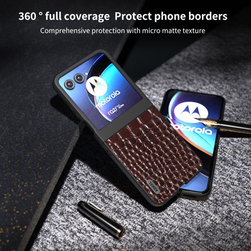 Kryt Na Motorola Razr 50 Krokodýlí Kůže Abeel