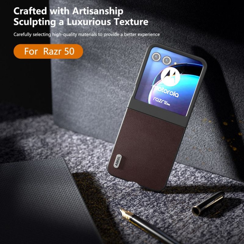 Kryt Na Motorola Razr 50 Styl Kůže Abeel