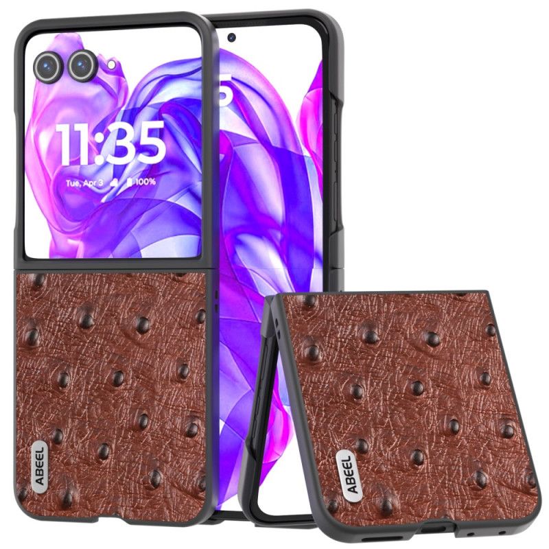 Kryt Na Motorola Razr 50 Ultra Abeel Pštrosí Textura Kůže