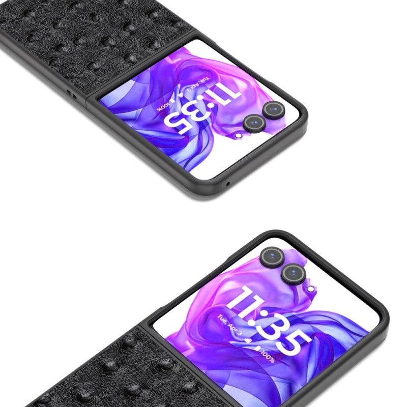 Kryt Na Motorola Razr 50 Ultra Abeel Pštrosí Textura Kůže