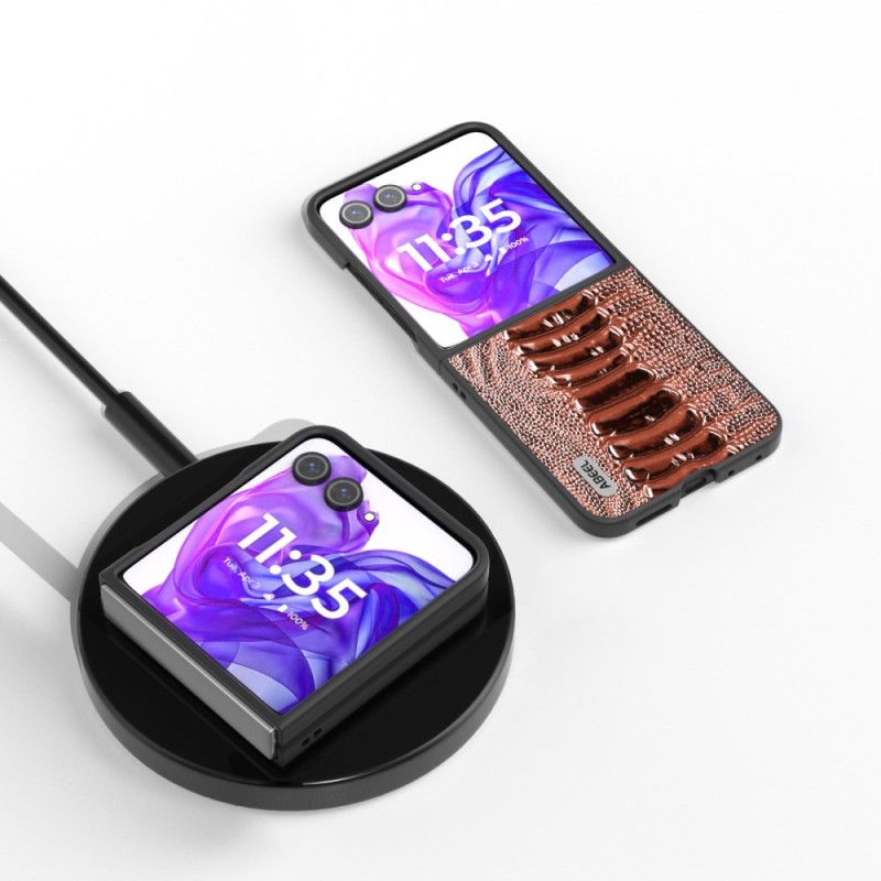 Kryt Na Motorola Razr 50 Ultra Krokodýlí Textura Kůže