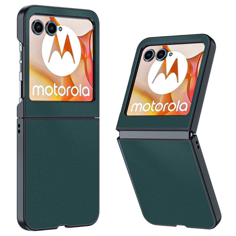 Kryt Na Motorola Razr 50 Ultratenký Kožený Efekt