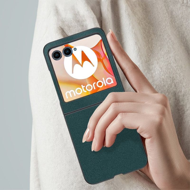 Kryt Na Motorola Razr 50 Ultratenký Kožený Efekt