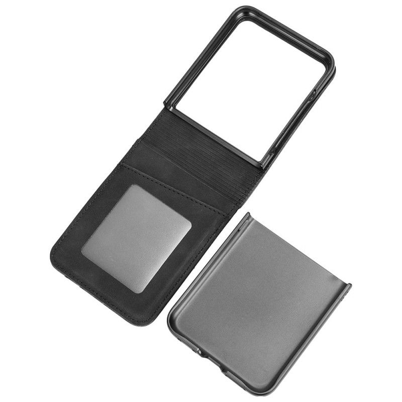 Kryt Na Motorola Razr Plus 2024 Kožený Držák Karet S Efekty