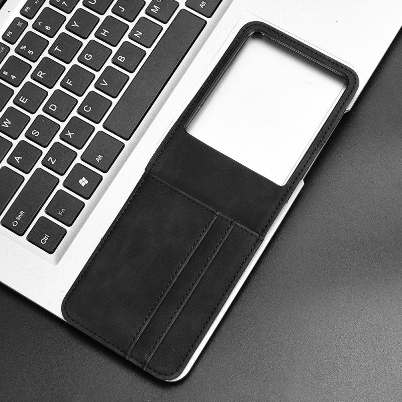 Kryt Na Motorola Razr Plus 2024 Kožený Držák Karet S Efekty