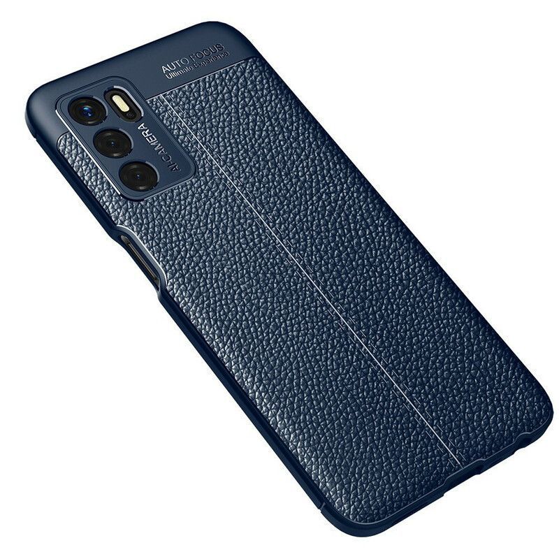 Kryt Na Oppo A16 / A16s Litchi S Dvojitým Koženým Efektem