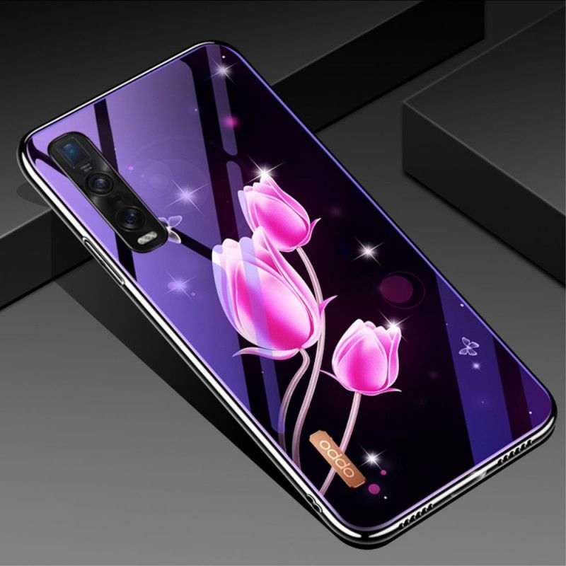 Kryt Na Oppo Find X2 Pro Tvrzené Sklo A Květinový Silikon