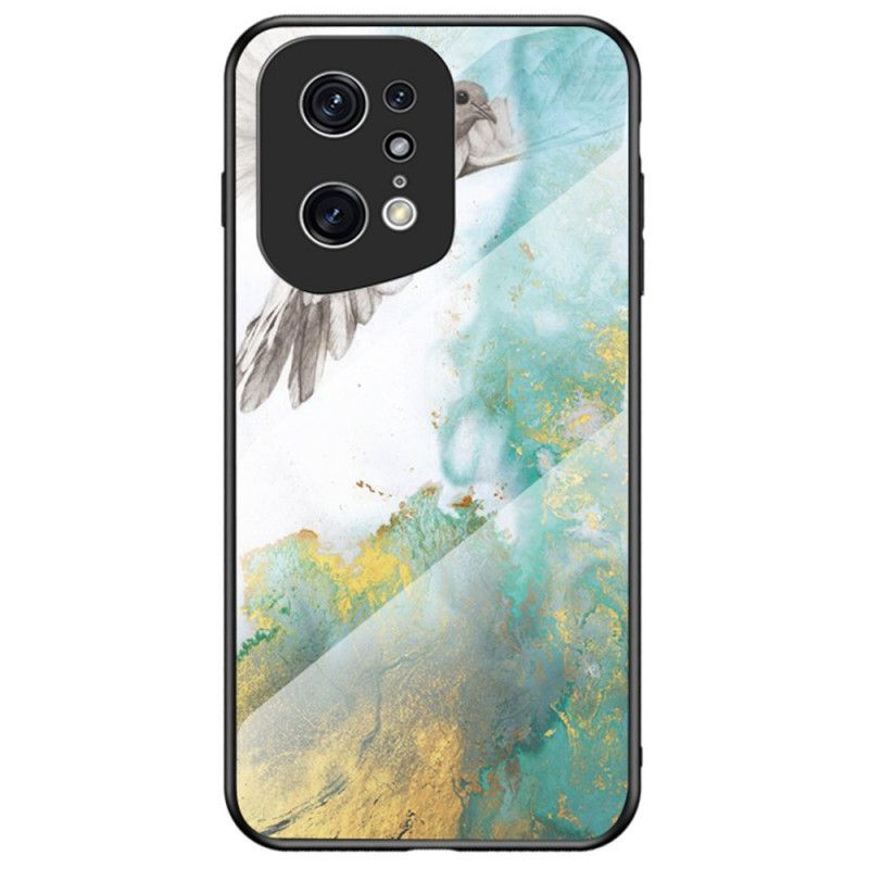 Kryt Na Oppo Find X5 Pro Mramorové Barvy Tvrzené Sklo