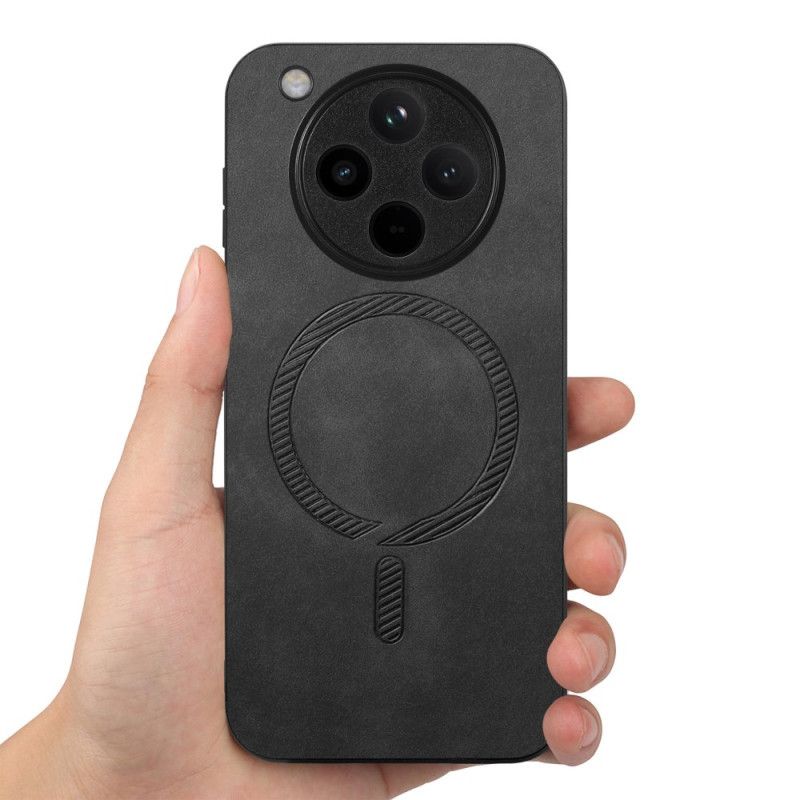 Kryt Na Oppo Find X8 Kompatibilní S Magsafe Kožený Efekt