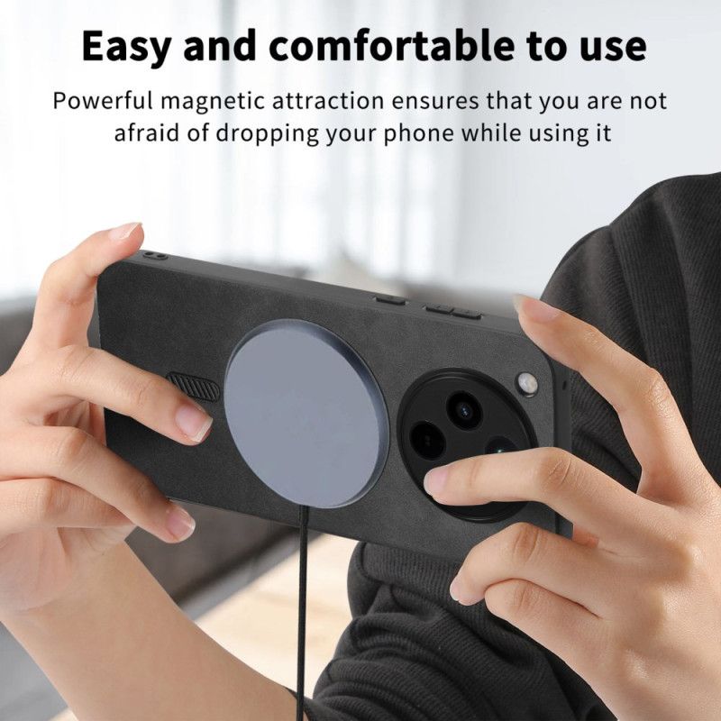 Kryt Na Oppo Find X8 Kompatibilní S Magsafe Kožený Efekt