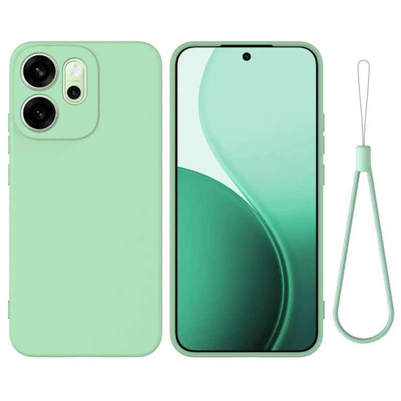 Kryt Na Oppo Reno 14f 5g Tekutý Silikon Se Šňůrkou Na Krk