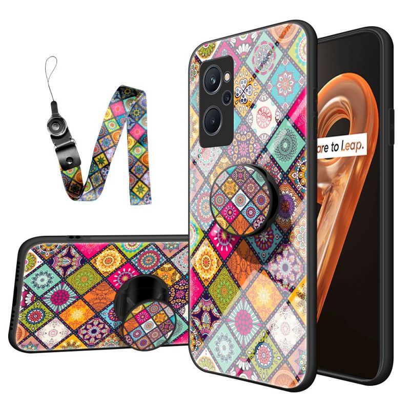 Kryt Na Realme 9i Patchworkový Magnetický Držák