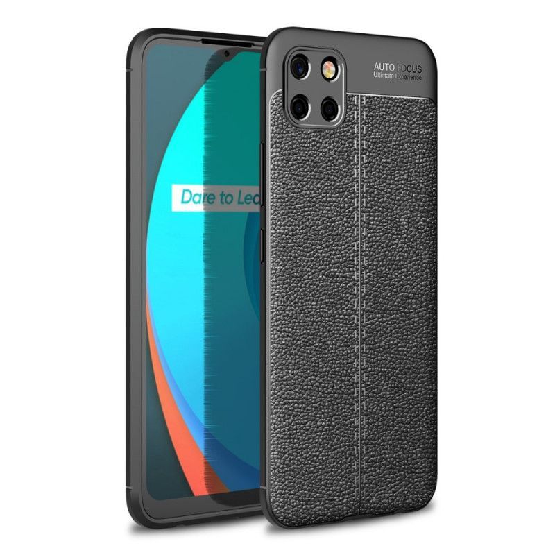 Kryt Na Realme C11 Litchi S Dvojitým Koženým Efektem