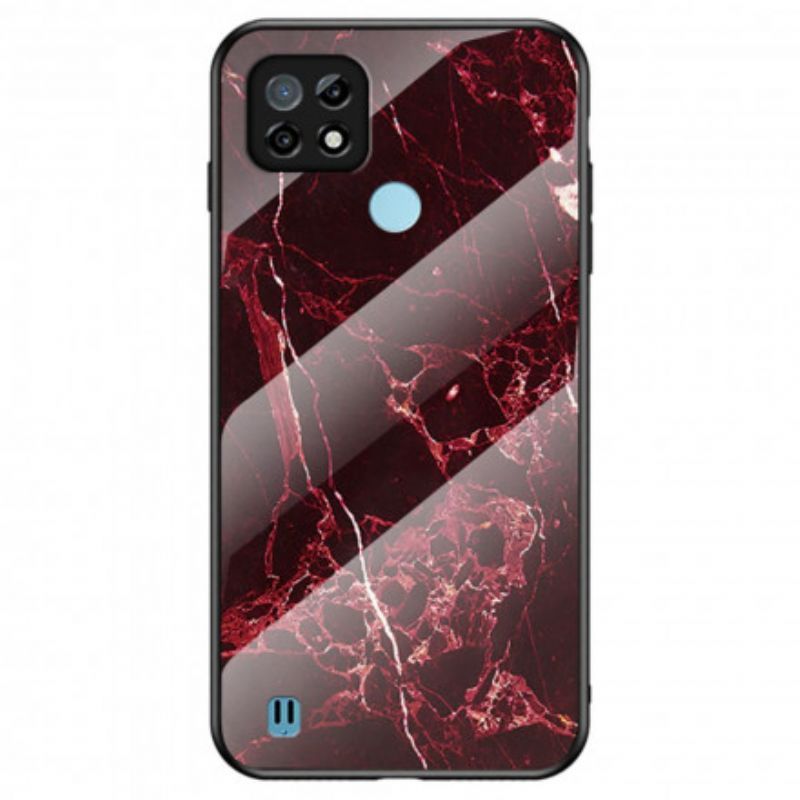 Kryt Na Realme C21 Mramorové Barvy Tvrzené Sklo