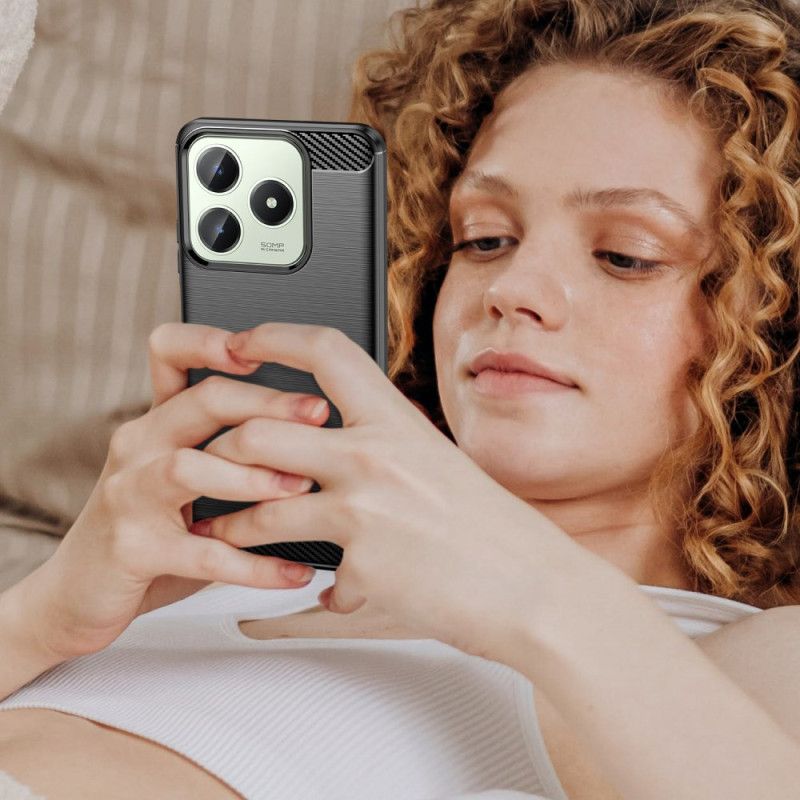 Kryt Na Realme Note 60x Kartáčované Uhlíkové Vlákno