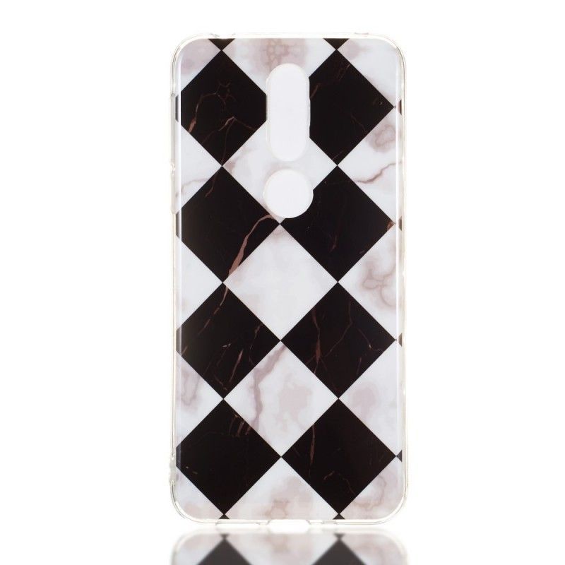 Kryt Nokia 7.1 Černé A Bílé Čtverce