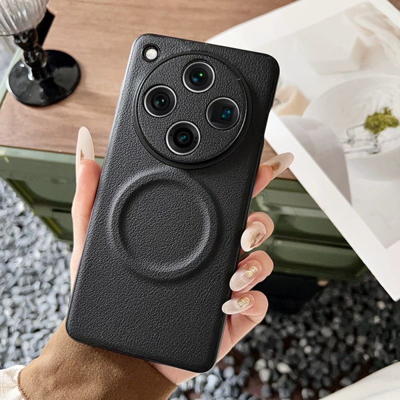 Kryt Oppo Find X8 Pro Kompatibilní S Magsafe Kožený Efekt