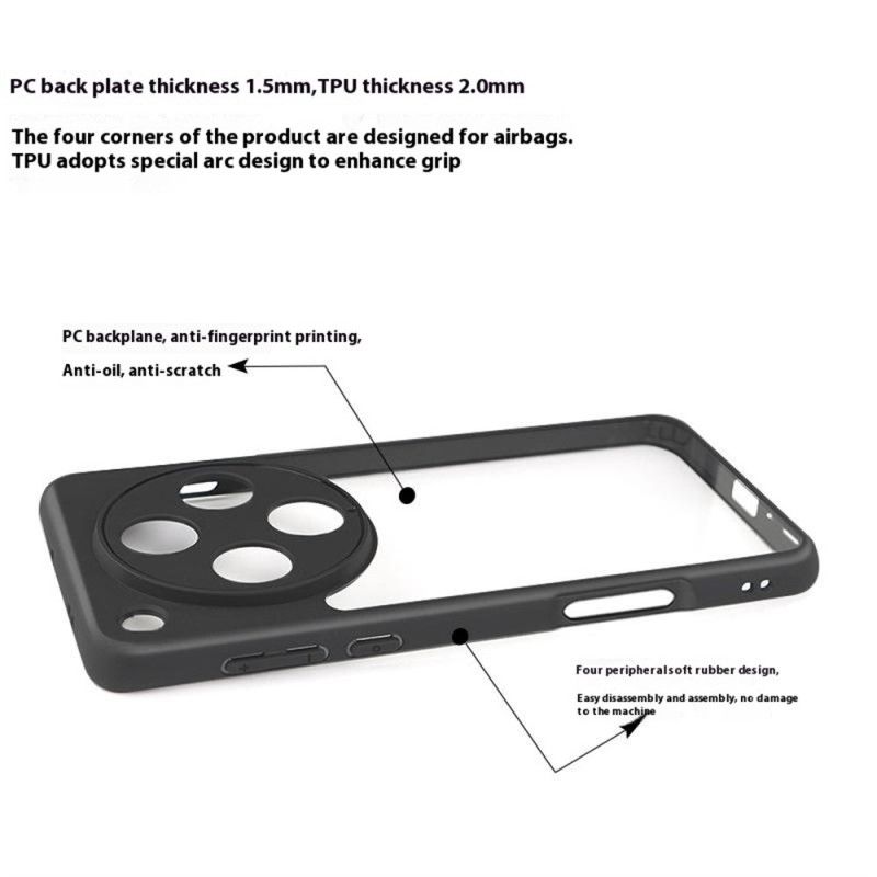 Kryt Oppo Find X8 Pro Průhledný Se Silikonovými Okraji