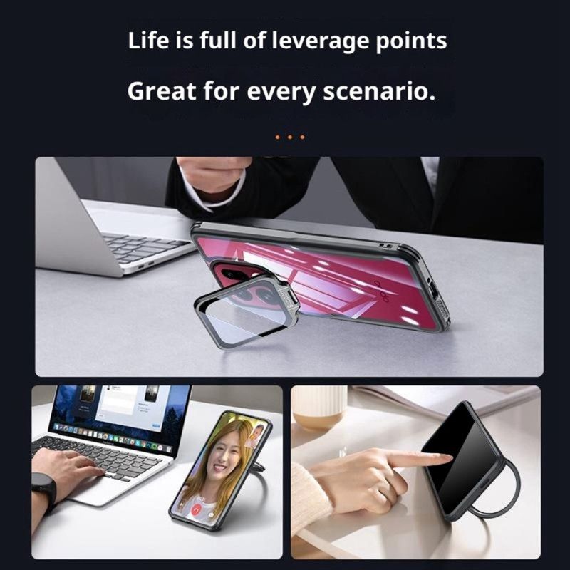 Kryt Oppo Find X9 Pro 5g Kryty Na Mobil Průhledný Se Stojánkem A Krytem Fotoaparátu