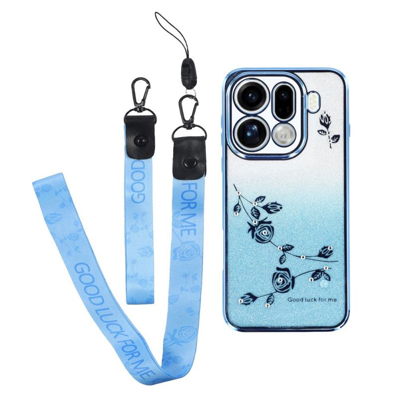 Kryt Oppo Find X9 Pro 5g Květiny A Kamínky S Ramínky