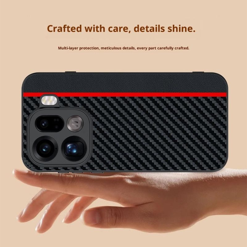 Kryt Oppo Find X9 Pro 5g Pevný S Texturou Z Uhlíkových Vláken