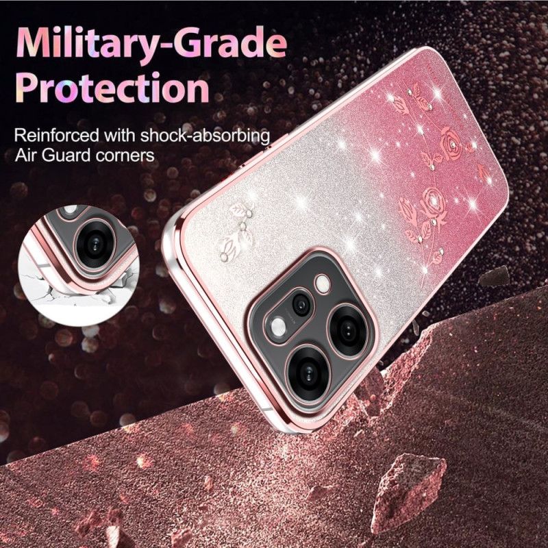 Kryt Oppo Reno 14 5g Květiny A Kamínky