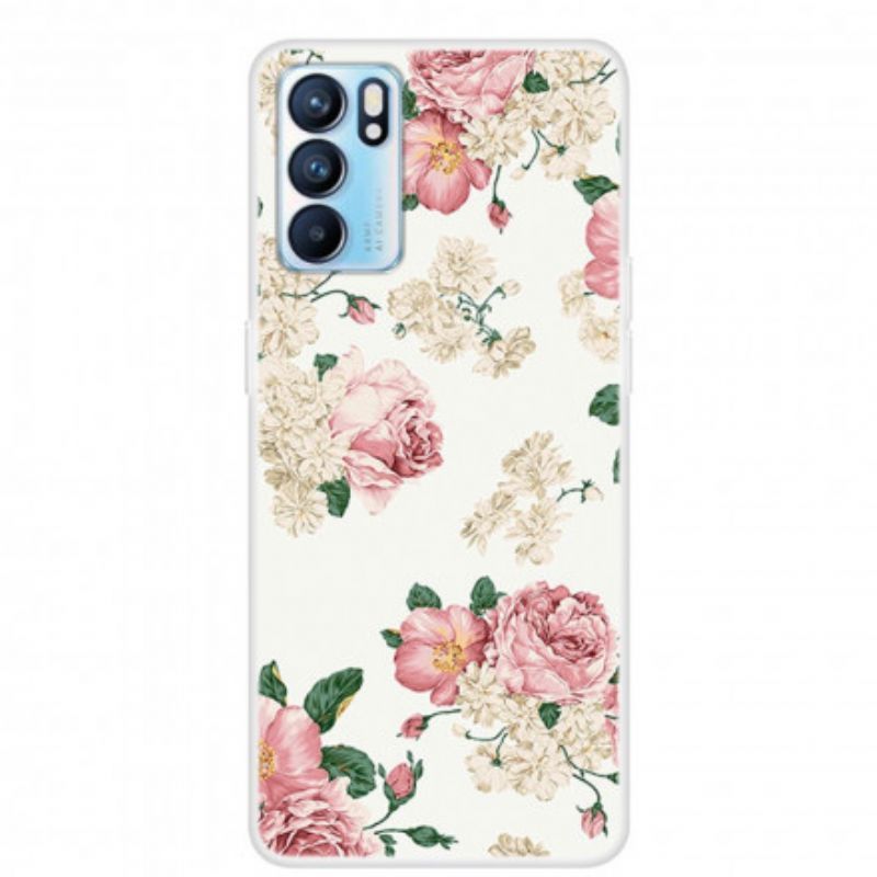 Kryt Oppo Reno 6 5g Průhledné Květiny Svobody