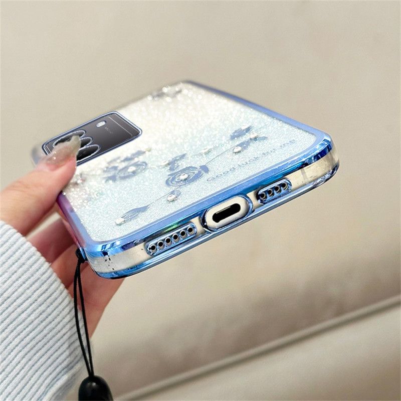 Kryt Realme 14x 5g Kadem Květiny A Kamínky Se Šňůrkou