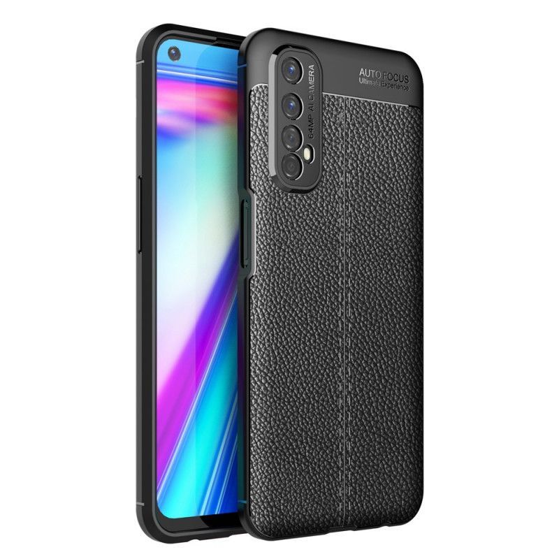Kryt Realme 7 Litchi S Dvojitým Koženým Efektem