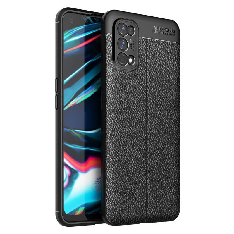 Kryt Realme 7 Pro Litchi S Dvojitým Koženým Efektem