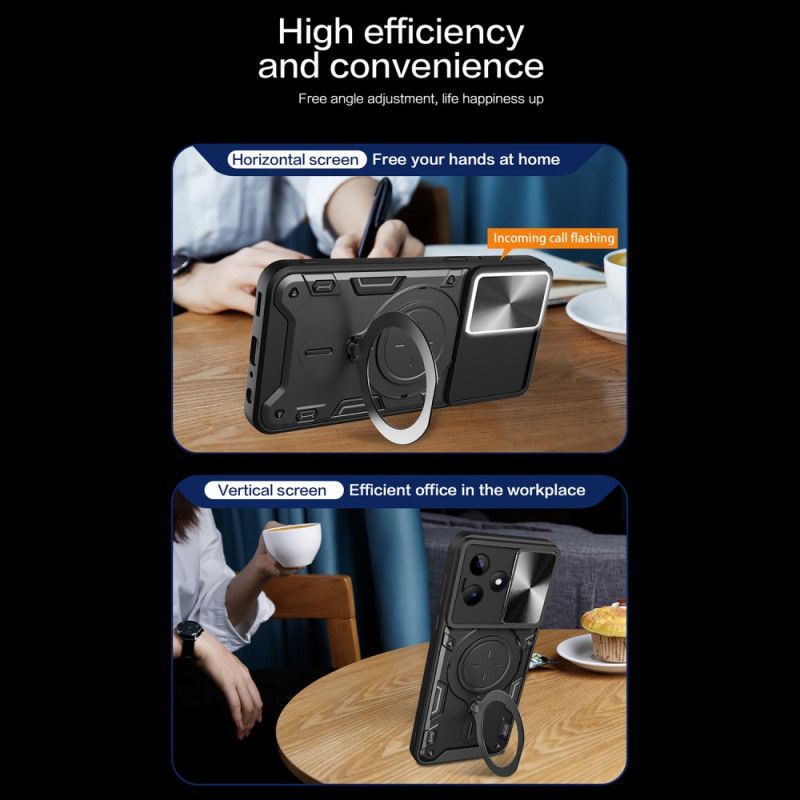 Kryt Realme C53 Kryty Na Mobil Otočný Držák A Ochrana Fotoaparátu