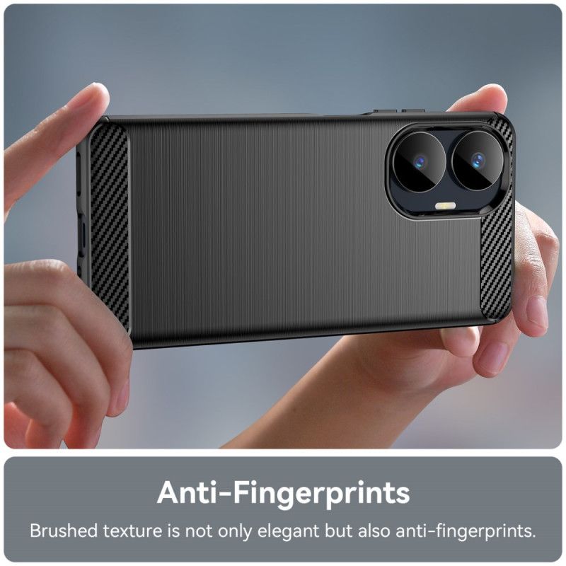 Kryt Realme C55 Kryty Na Mobil Kartáčované Uhlíkové Vlákno