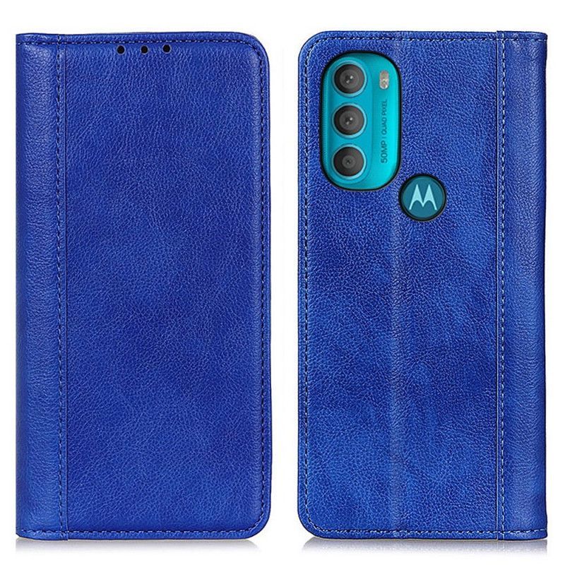 Kryty Na Mobil Na Moto G71 5G Flipové Pouzdro Kůže Elegance Split Litchi
