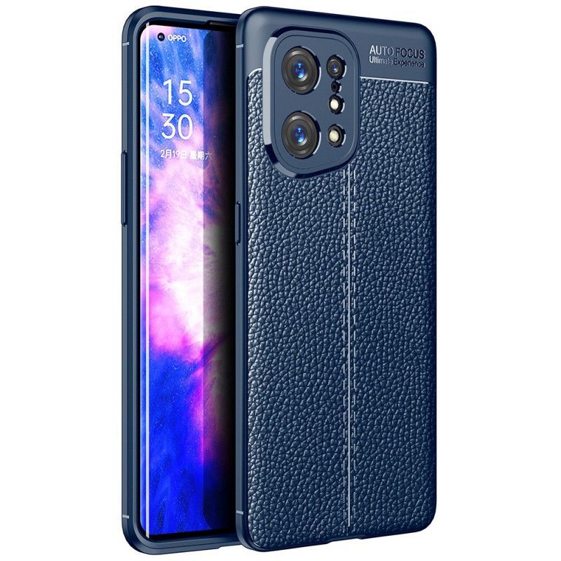 Kryty Na Mobil Na Oppo Find X5 Leather Effect Litchi Double Line