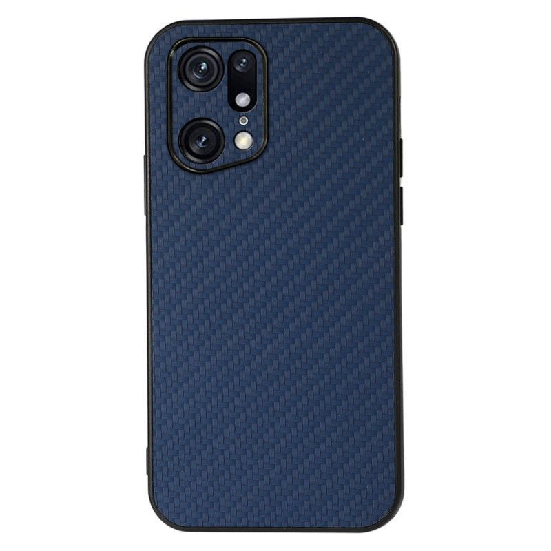 Kryty Na Mobil Na Oppo Find X5 Pro Textura Uhlíkových Vláken S Efektem Kůže
