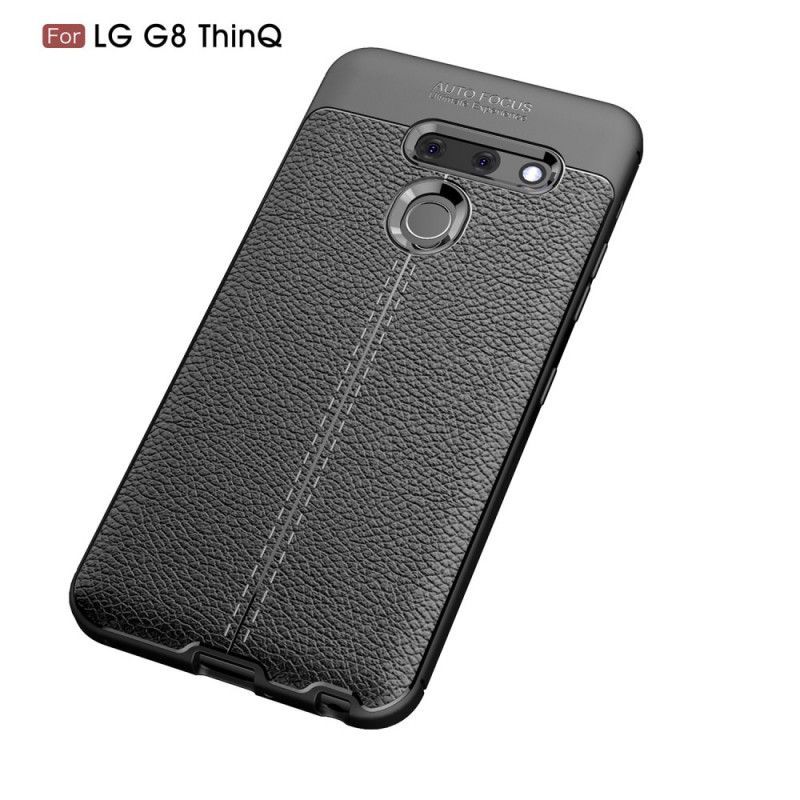Lg G8 Thinq Dvouřadé Kožené Pouzdro S Efektem Liči